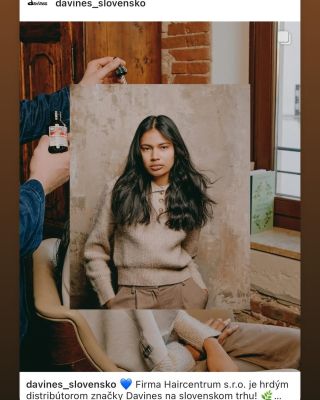 💙 Firma Haircentrum s.r.o. je hrdým distribútorom značky Davines na slovenskom trhu! 🌿 Sme hrdým a výhradným distribútorom...